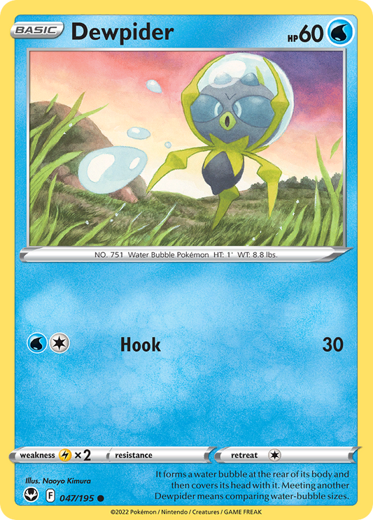 Dewpider 47/195 Common | Silver Tempest | Pokemon Card