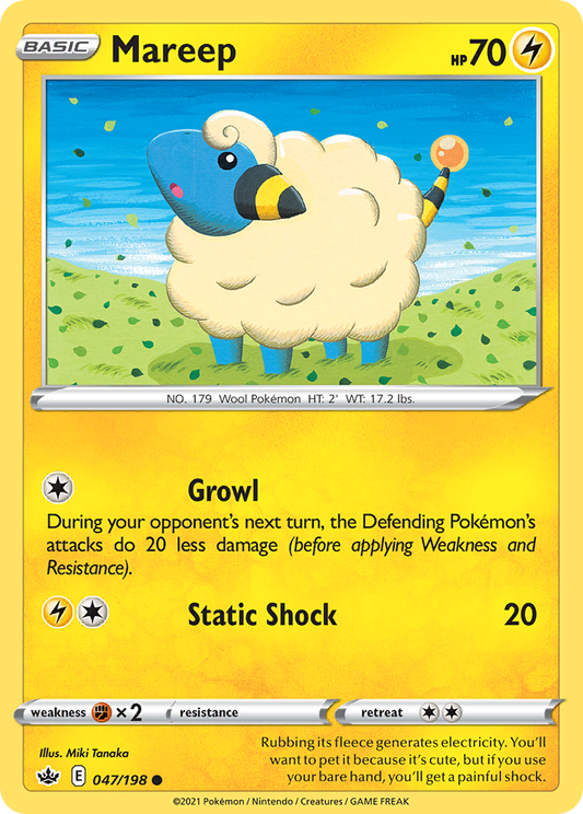 Mareep 47/198 Common | Chilling Reign | Pokemon Card