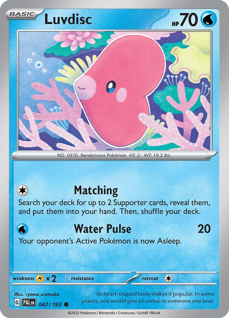 Luvdisc 47/193 Common | Paldea Evolved | Pokemon Card