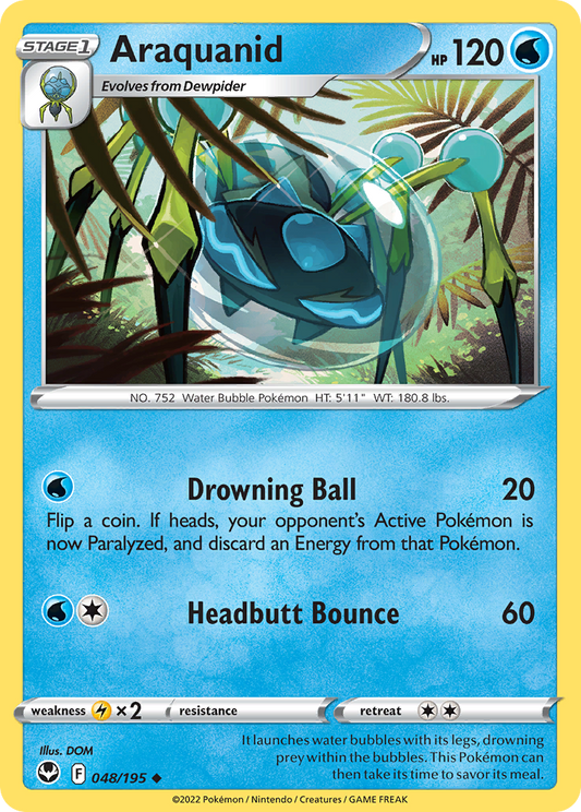 Araquanid 48/195 Uncommon | Silver Tempest | Pokemon Card