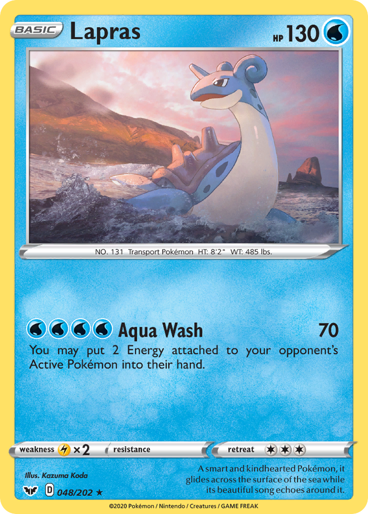 Lapras 48/202 Rare | Sword & Shield | Pokemon Card