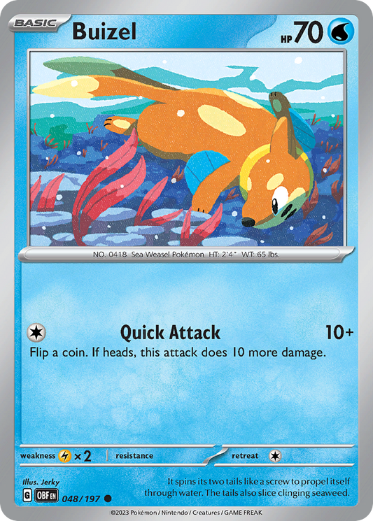 Buizel 48/197 Common | Obsidian Flames | Pokemon Card