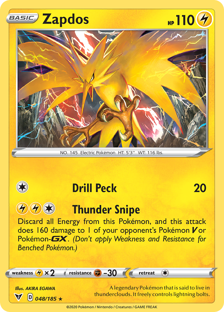 Zapdos 48/185 Rare Holo | Vivid Voltage | Pokemon Card