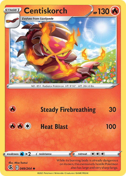 Centiskorch 49/264 Uncommon | Fusion Strike | Pokemon Card