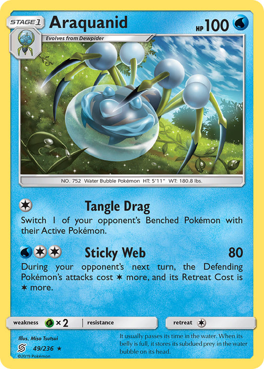 Araquanid 49/236 Rare | Unified Minds | Pokemon Card