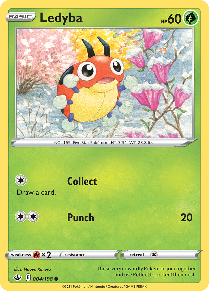 Ledyba 4/198 Common | Chilling Reign | Pokemon Card