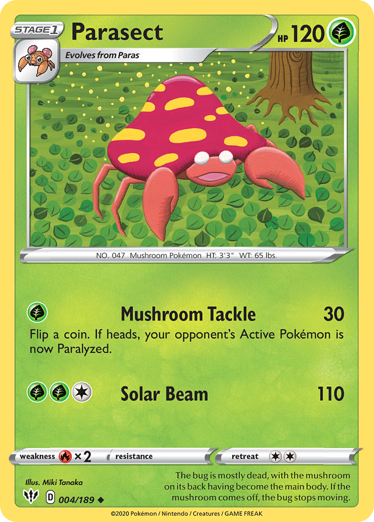 Parasect 4/189 Uncommon | Darkness Ablaze | Pokemon Card