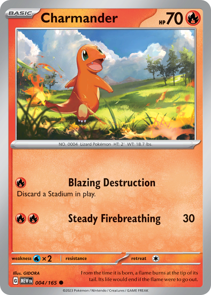 Charmander 4/165 Common | 151 | Pokemon Card