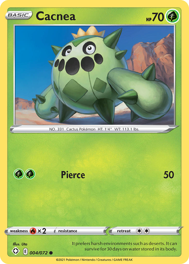 Cacnea 4/72 Common | Shining Fates | Pokemon Card