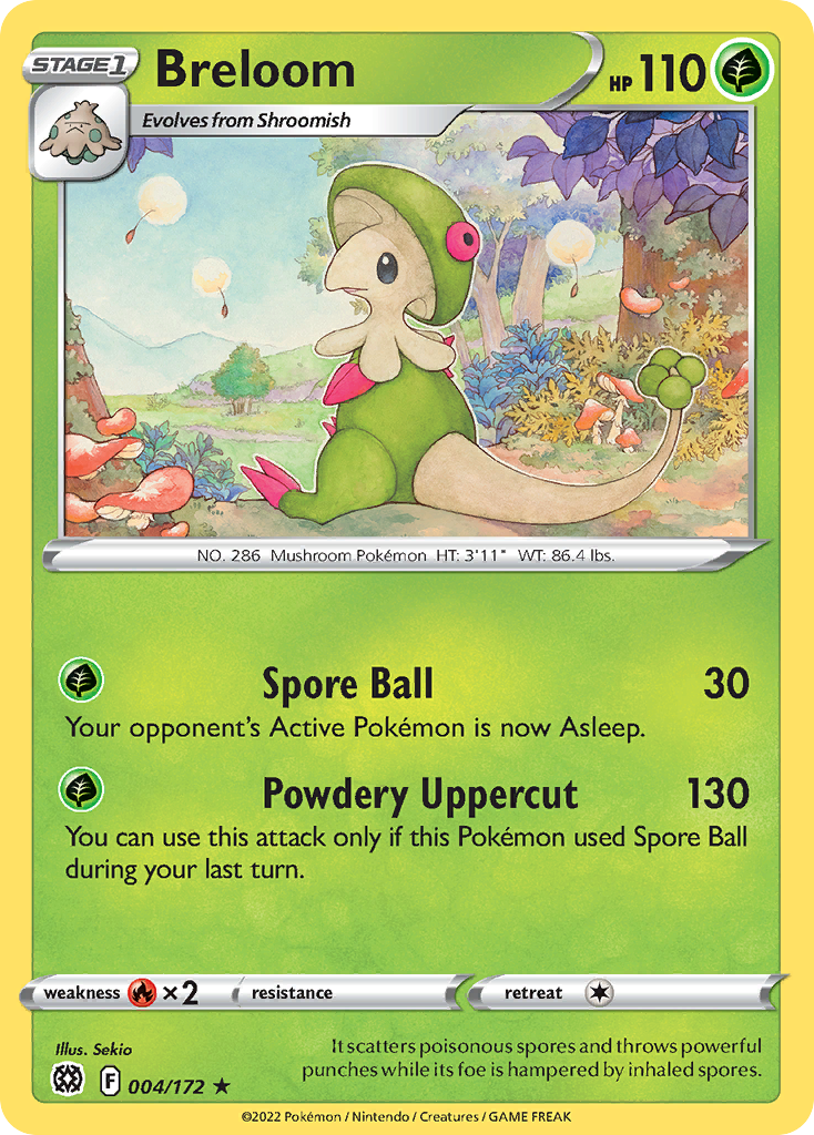 Breloom 4/172 Rare | Brilliant Stars | Pokemon Card