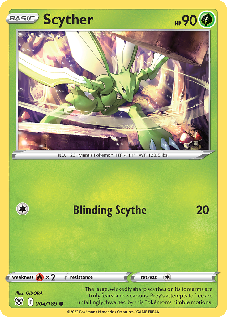 Scyther 4/189 Common | Astral Radiance | Pokemon Card