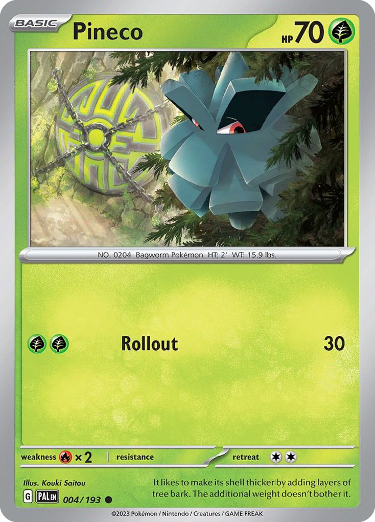 Pineco 4/193 Common | Paldea Evolved | Pokemon Card