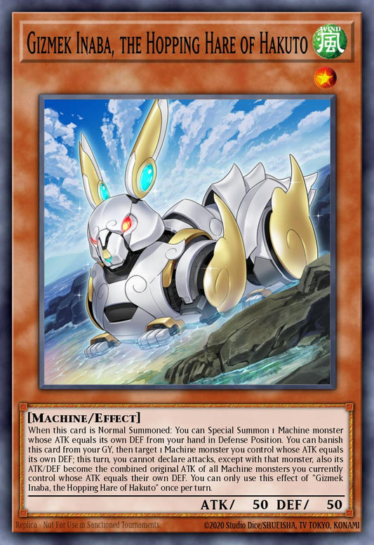 Gizmek Inaba, the Hopping Hare of Hakuto - DAMA-EN015 Super Rare | Yu-Gi-Oh! Card