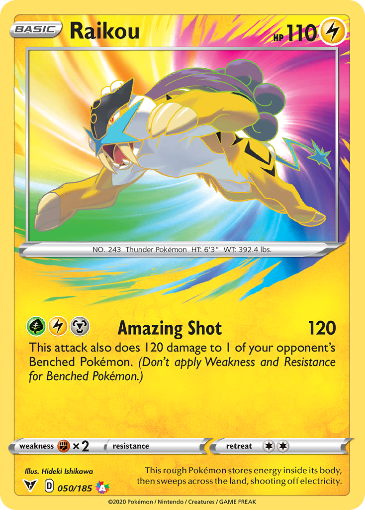 Raikou 50/185 Amazing Rare | Vivid Voltage | Pokemon Card