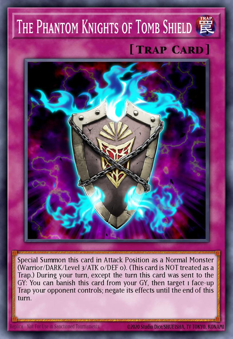 The Phantom Knights of Tomb Shield - PGL3-EN017 Gold Secret Rare | Yu-Gi-Oh! Card