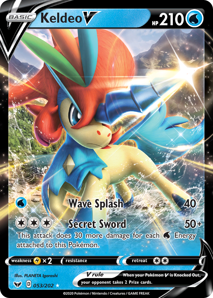 Keldeo V 53/202 Rare Holo V | Sword & Shield | Pokemon Card