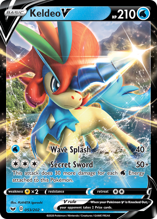 Keldeo V 53/202 Rare Holo V | Sword & Shield | Pokemon Card