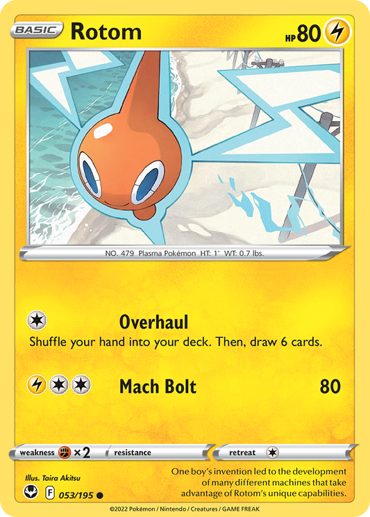 Rotom 53/195 Common | Silver Tempest | Pokemon Card