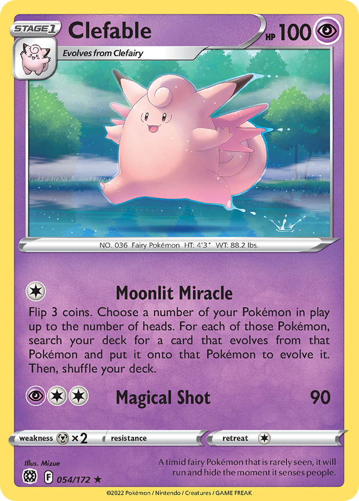 Clefable 54/172 Rare | Brilliant Stars | Pokemon Card