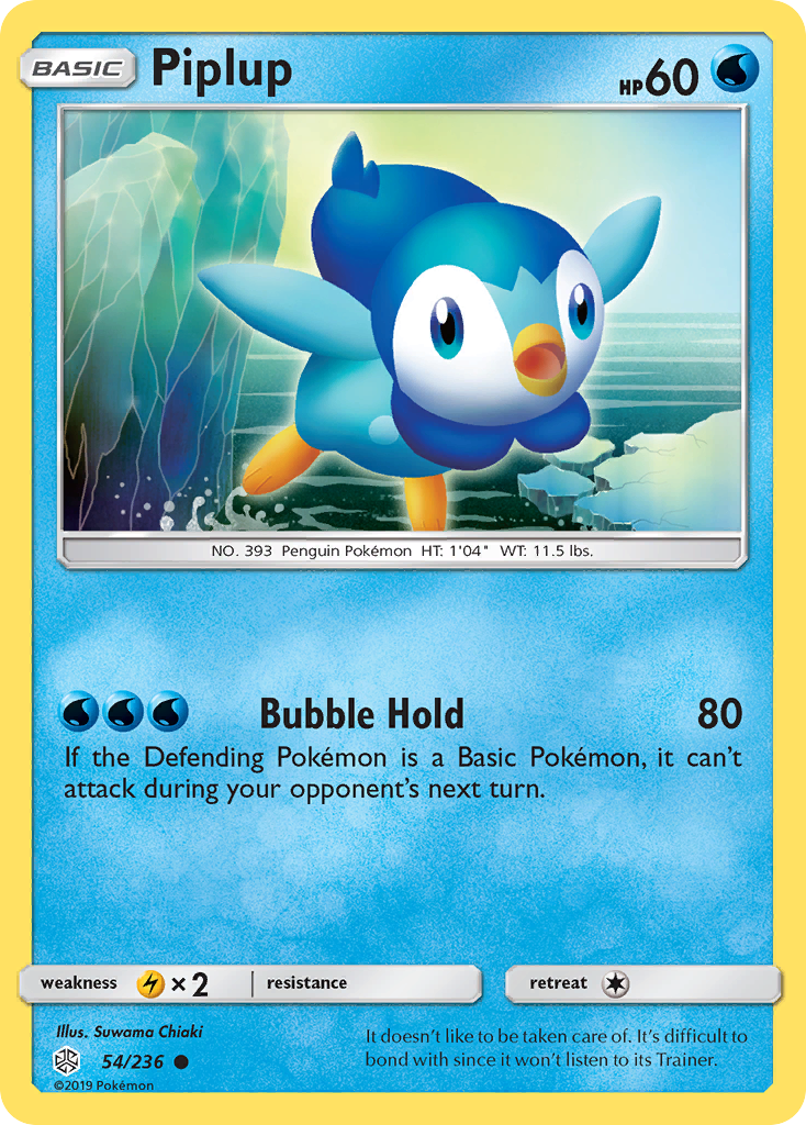 Piplup 54/236 Common | Cosmic Eclipse | Pokemon Card