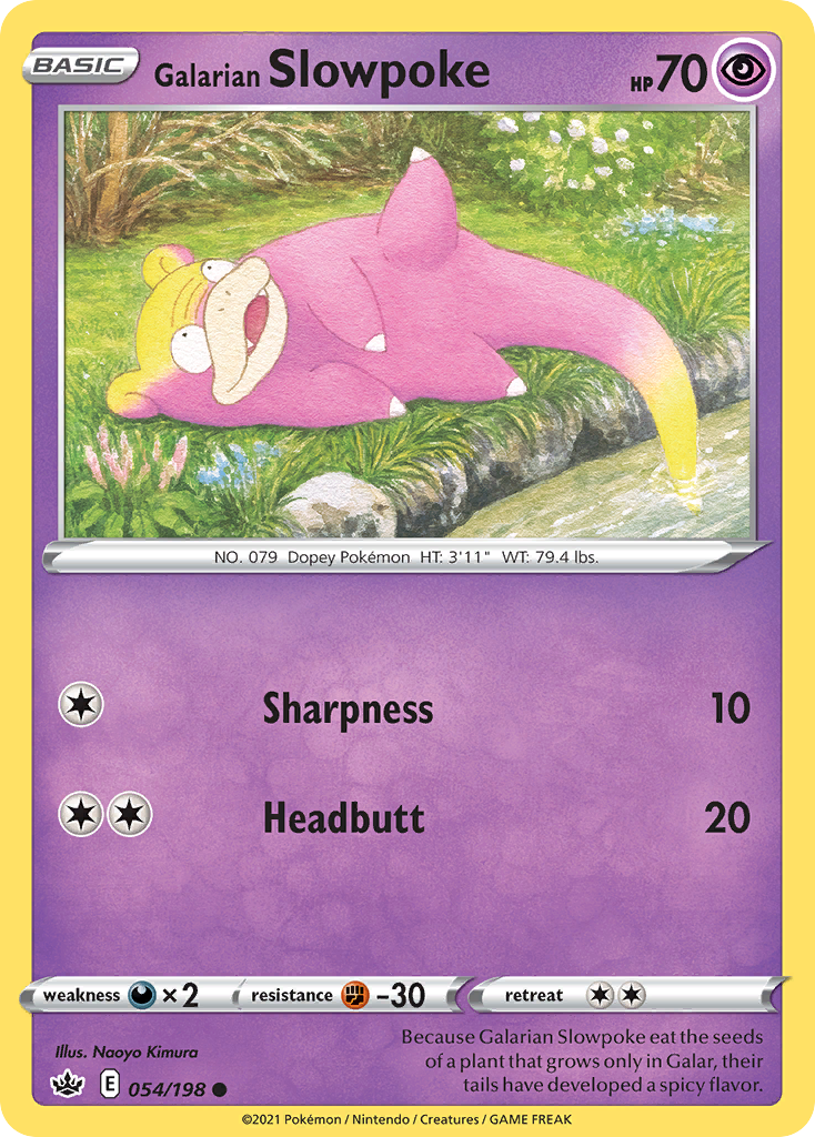 Galarian Slowpoke 54/198 Common | Chilling Reign | Pokemon Card