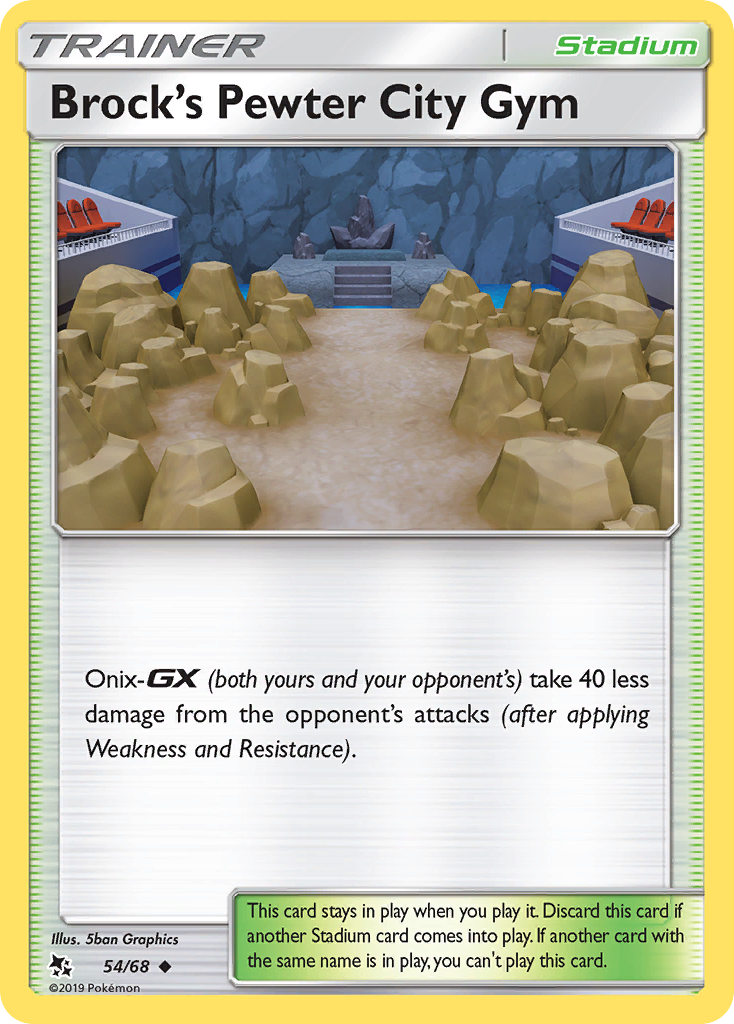 Brock's Pewter City Gym 54/68 Uncommon | Hidden Fates | Pokemon Card