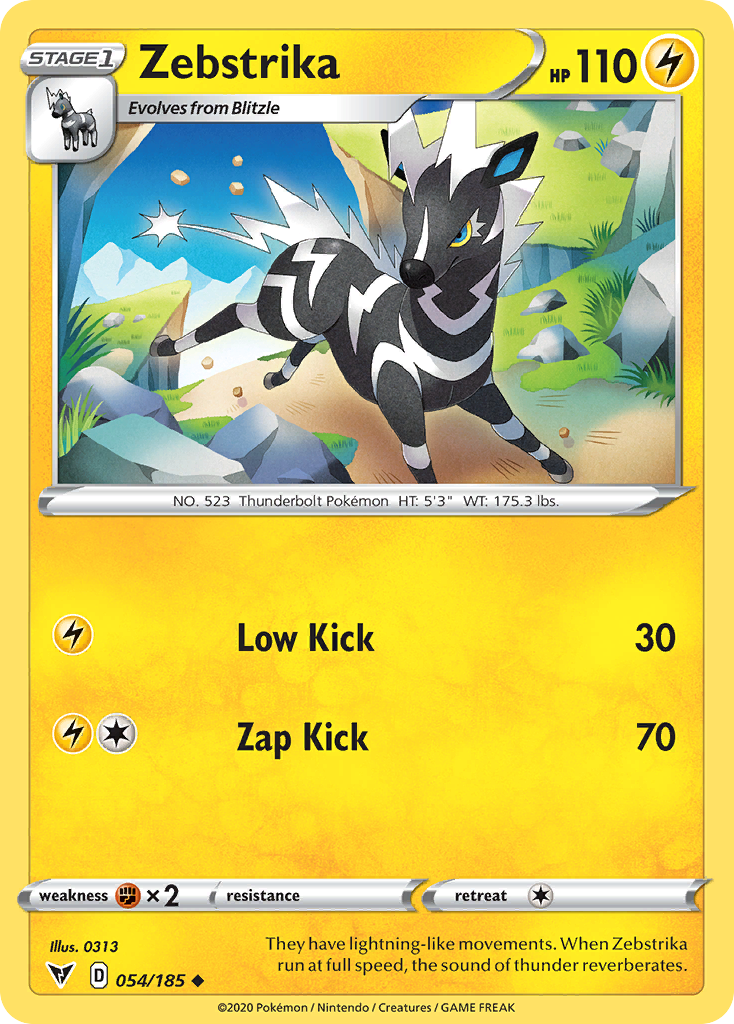 Zebstrika 54/185 Uncommon | Vivid Voltage | Pokemon Card