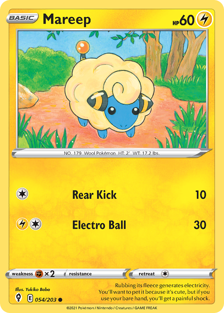 Mareep 54/203 Common | Evolving Skies | Pokemon Card