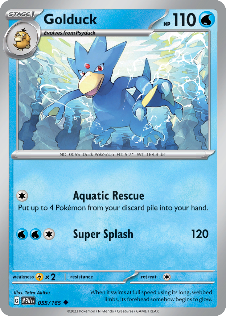 Golduck 55/165 Uncommon | 151 | Pokemon Card