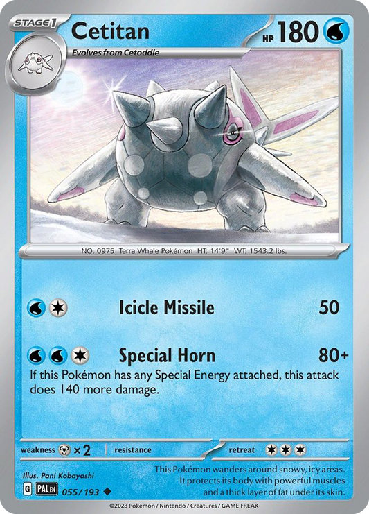 Cetitan 55/193 Uncommon | Paldea Evolved | Pokemon Card