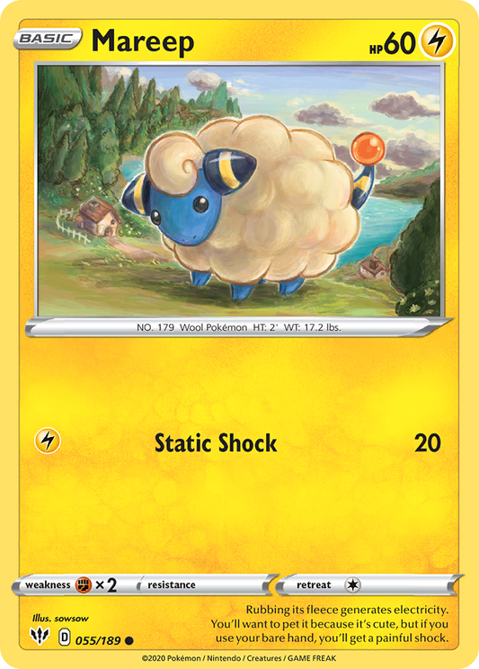 Mareep 55/189 Common | Darkness Ablaze | Pokemon Card