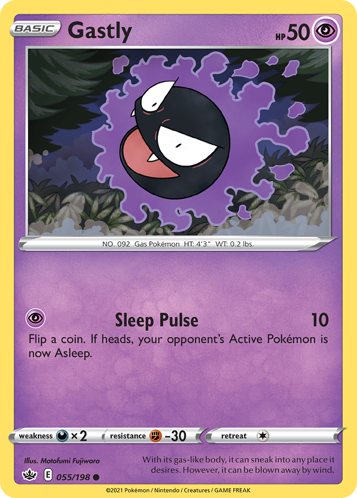 Gastly 55/198 Common | Chilling Reign | Pokemon Card