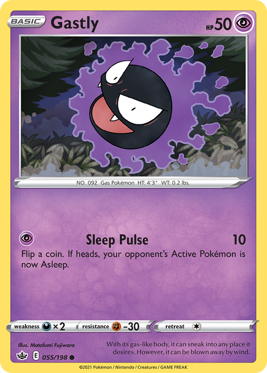 Gastly 55/198 Common | Chilling Reign | Pokemon Card