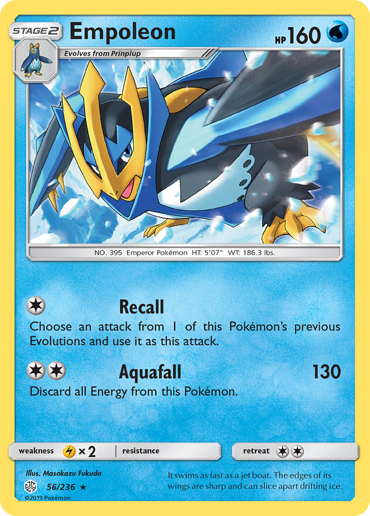 Empoleon 56/236 Rare | Cosmic Eclipse | Pokemon Card