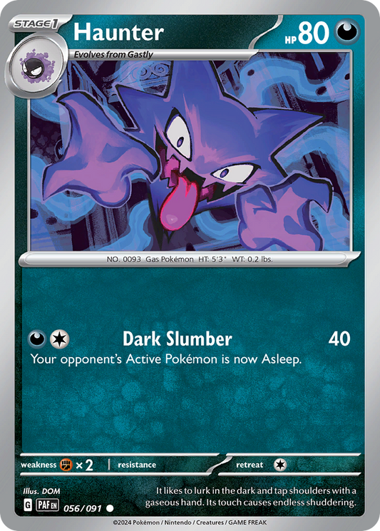 Haunter 56/91 Common | Paldean Fates | Pokemon Card