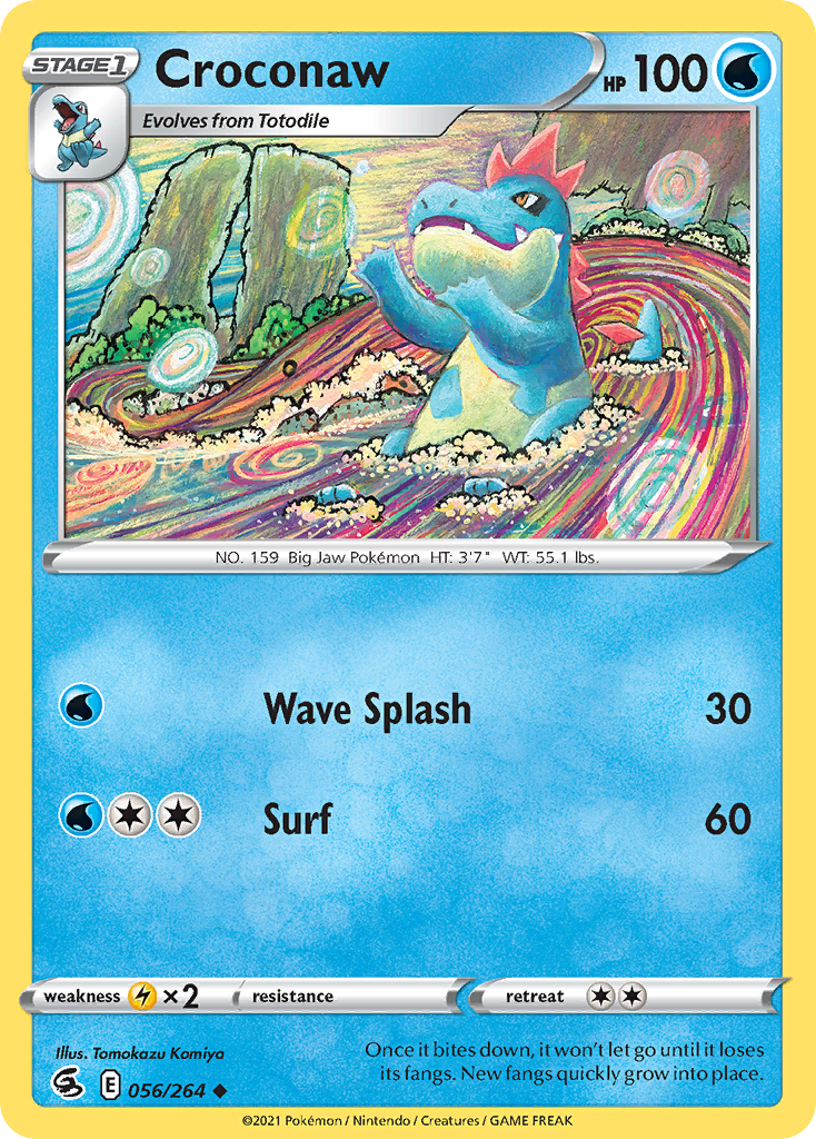 Croconaw 56/264 Uncommon | Fusion Strike | Pokemon Card