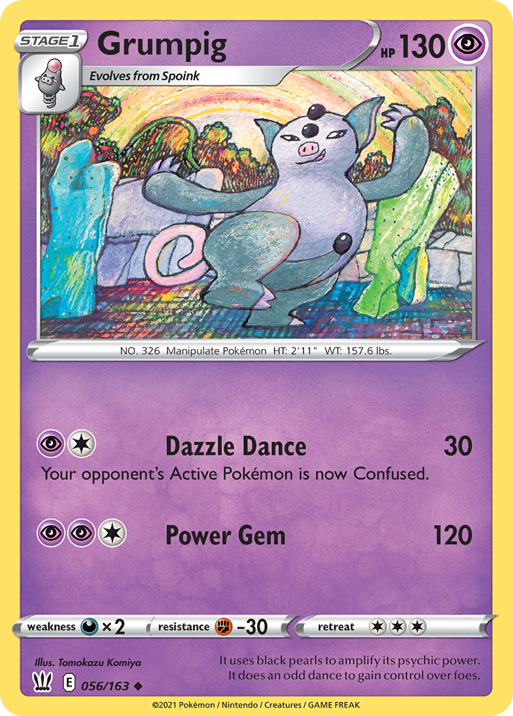 Grumpig 56/163 Uncommon | Battle Styles | Pokemon Card