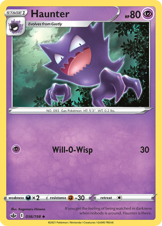 Haunter 56/198 Uncommon | Chilling Reign | Pokemon Card