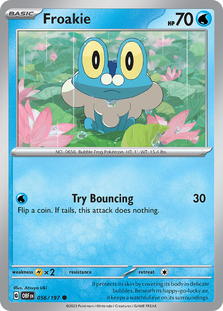 Froakie 56/197 Common | Obsidian Flames | Pokemon Card