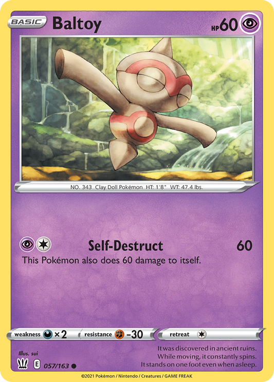 Baltoy 57/163 Common | Battle Styles | Pokemon Card