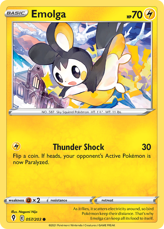 Emolga 57/203 Common | Evolving Skies | Pokemon Card