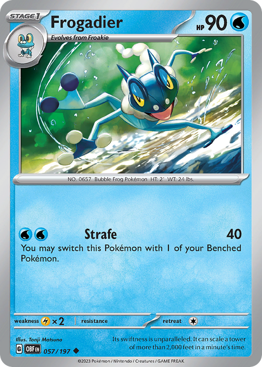 Frogadier 57/197 Uncommon | Obsidian Flames | Pokemon Card