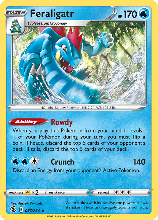 Feraligatr 57/264 Rare Holo | Fusion Strike | Pokemon Card