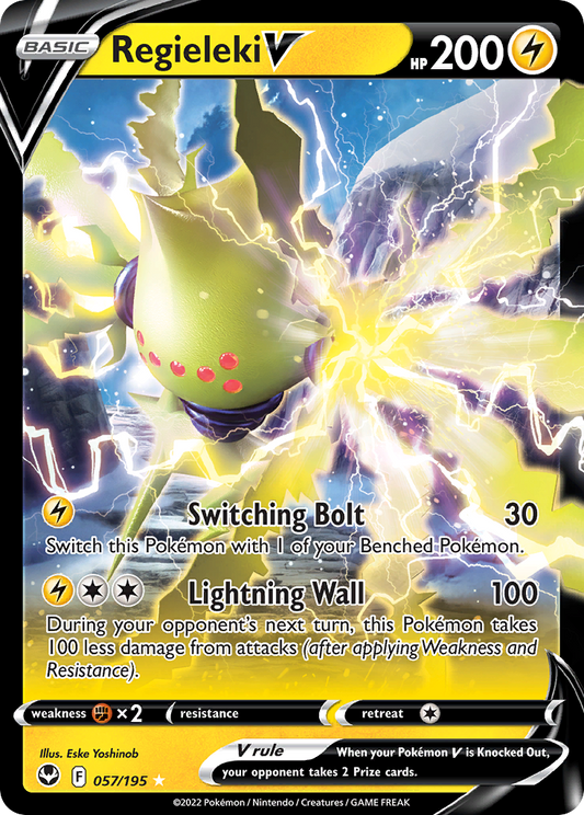 Regieleki V 57/195 Rare Holo V | Silver Tempest | Pokemon Card