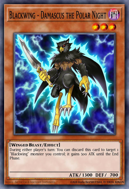 Blackwing Damascus the Polar Night CBLZ-EN096 Rare | Yu-Gi-Oh! Card