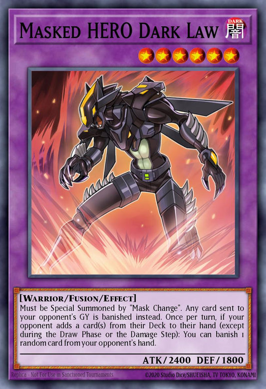 Masked HERO Dark Law - RA01-EN025 Platinum Secret Rare | Yu-Gi-Oh! Card