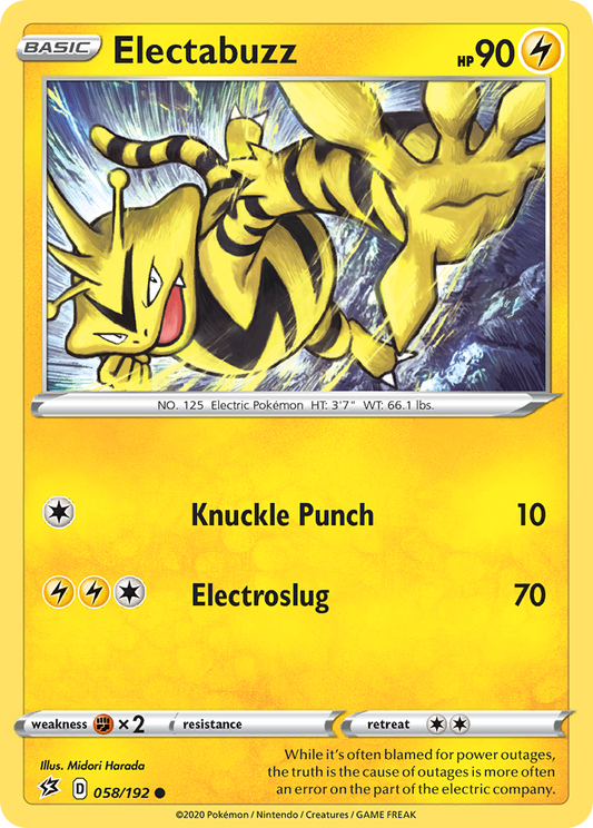 Electabuzz 58/192 Common | Rebel Clash | Pokemon Card