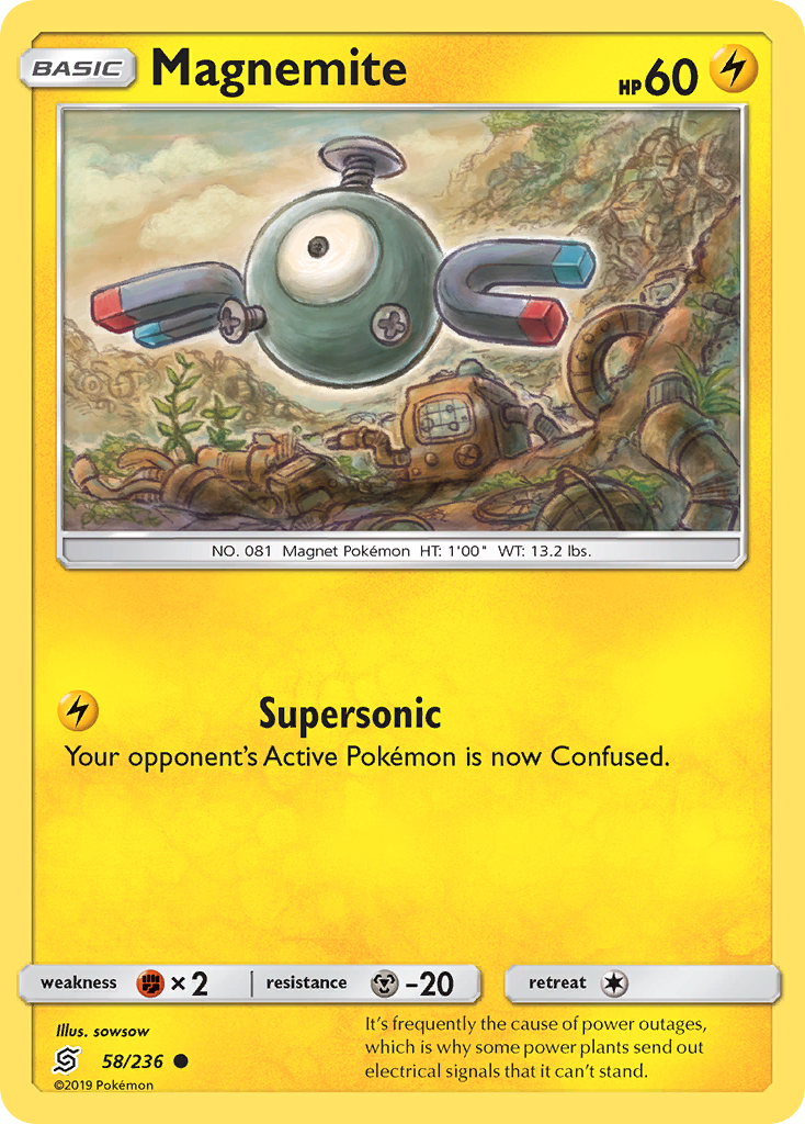 Magnemite 58/236 Common | Unified Minds | Pokemon Card