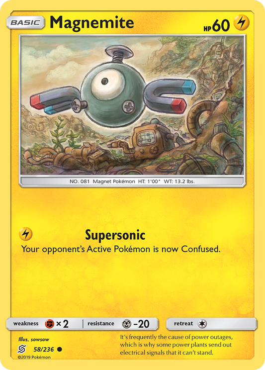 Magnemite 58/236 Common | Unified Minds | Pokemon Card