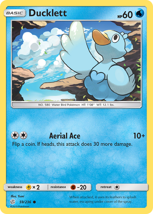 Ducklett 59/236 Common | Cosmic Eclipse | Pokemon Card